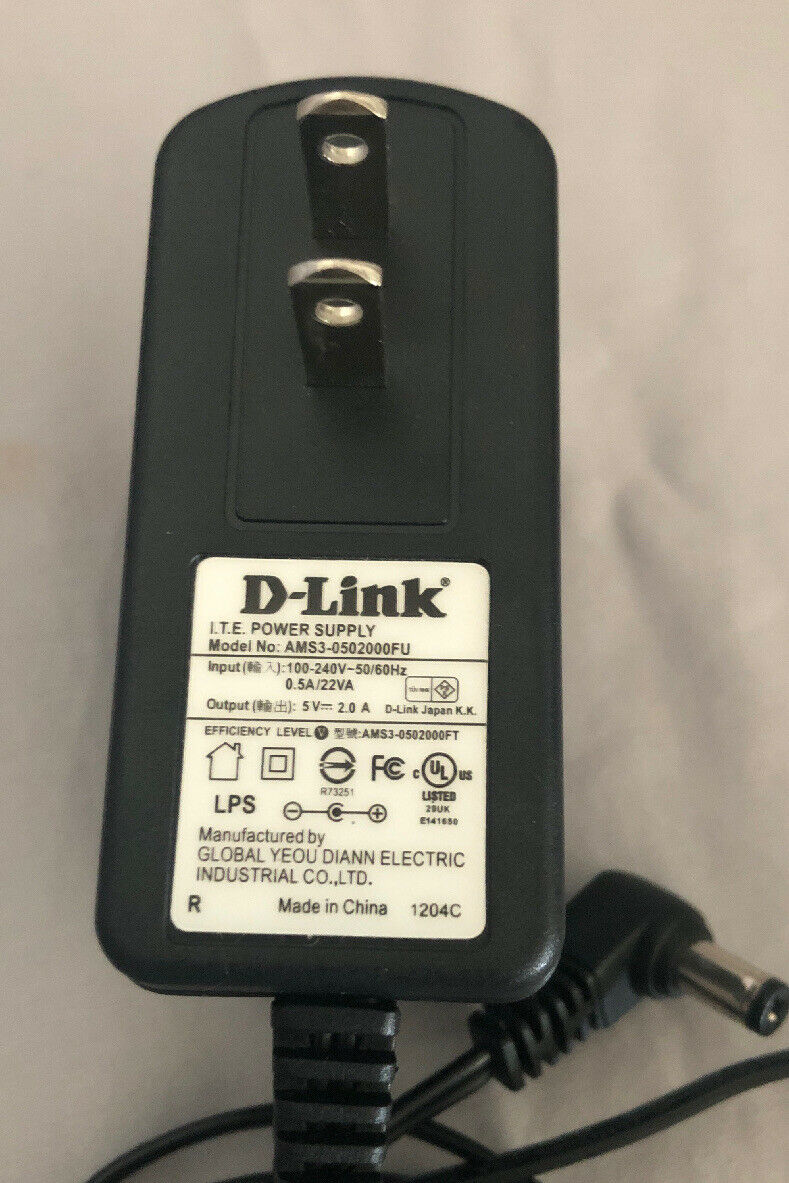 NEW 5V 2A I.T.E Power Supply D-Link AMS1-0501200FU AC Adapter